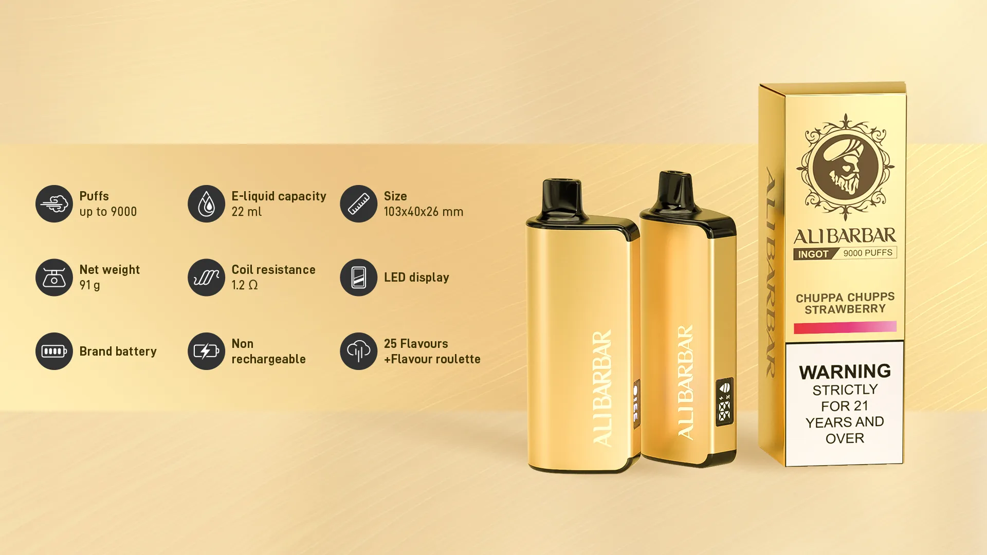 Alibarbar Ingot 9000 Puffs - Image 2
